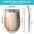thumbnail image 5 of 12oz Stemless Wine Tumblers Orange and Grey Abstract Art Artwork Vacuum Insulated Stainless Steel Travel Tumbler Cups Mug with Lid and Straw for Champaign,Cocktail,Beer with Cleaning Brush, 5 of 5