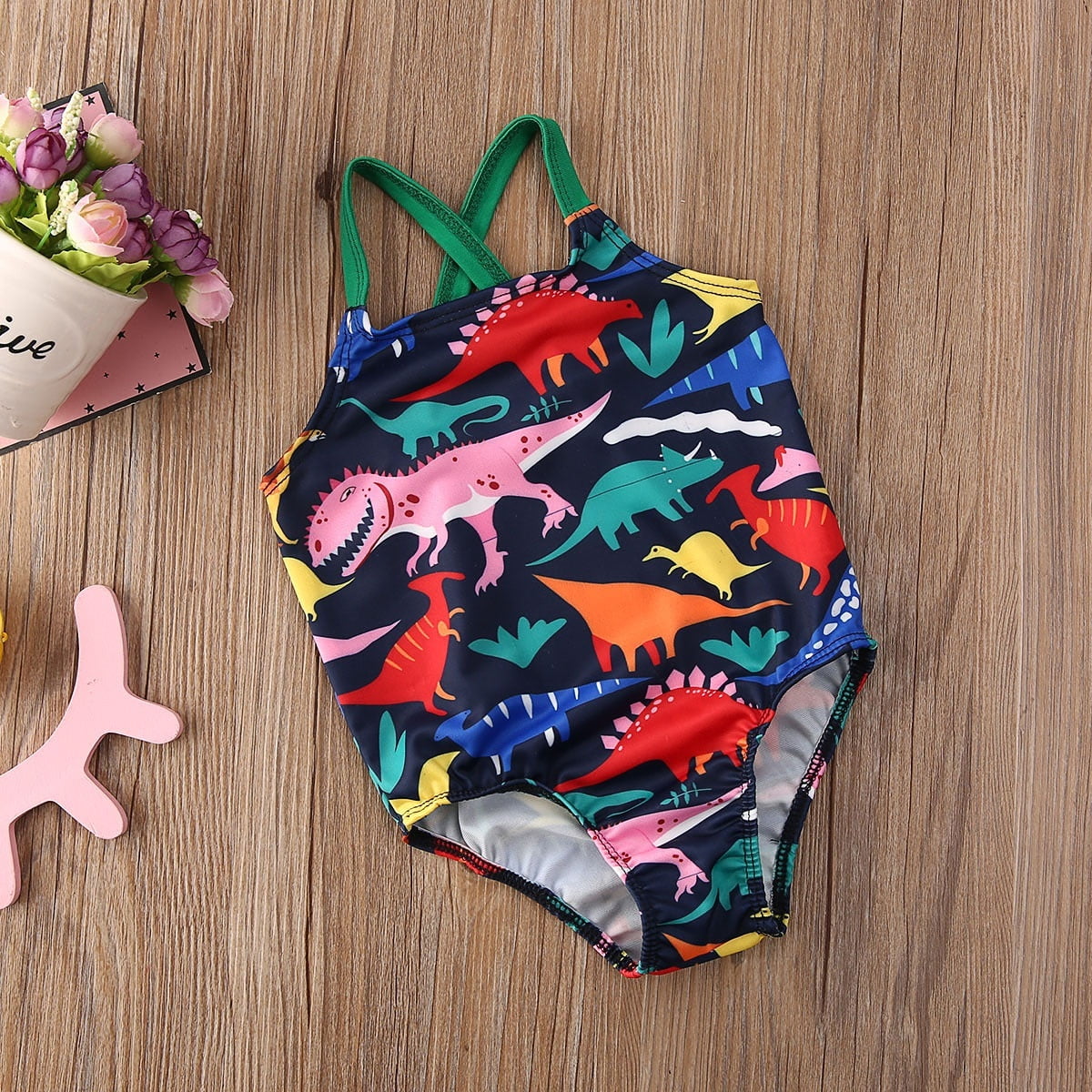 dinosaur girls swimsuit