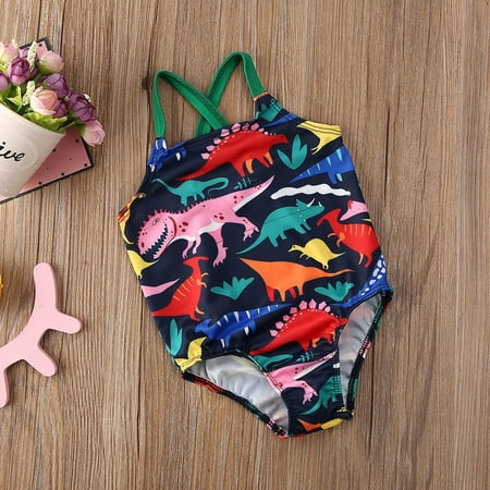 Newborn Kids Baby Girls Dinosaur Bikini Beachwear Swimsuit Bathing Suit ...