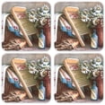 thumbnail image 1 of Vinyl Drink Coasters - Set of 4 - Clothes Pins, 1 of 3
