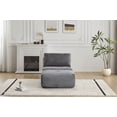 thumbnail image 2 of CQSXDA Memory Foam Compressed Sofa In Corduroy Fabric With Movable Ottoman For Living Room And Pet-Friendly Design，Grey, 2 of 8