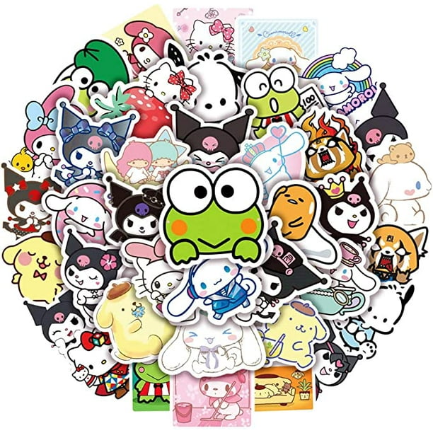 50 Pcs MyMelody and Kuromi Stickers, Hellokitty Stickers,  Cinnamoroll,Pompompurin Keroppi,Pochaco Kawaii Sticker, for Kids Teens  Girls Adults - Walmart.com