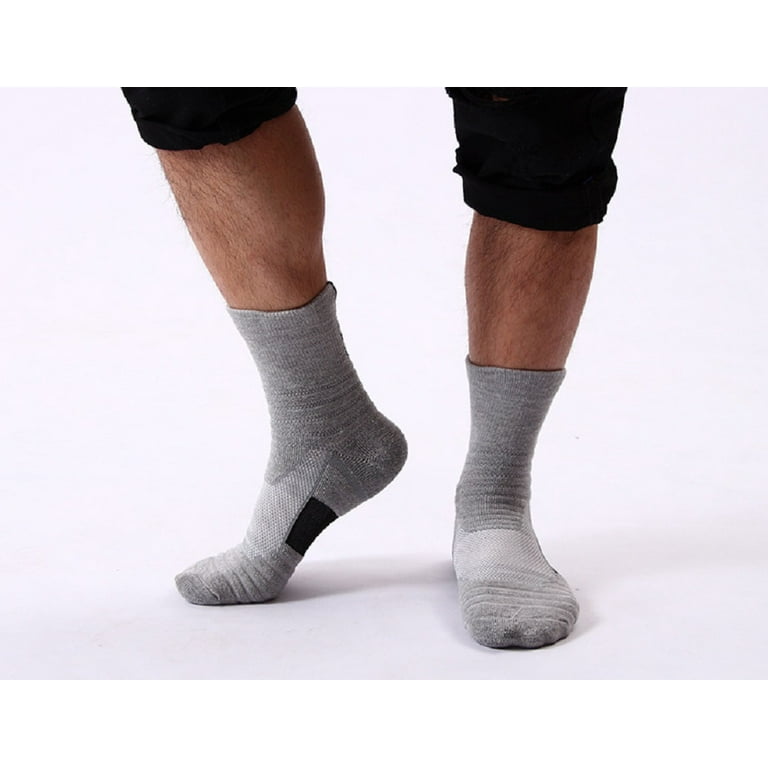 3-Pair Men's Cotton Sports Compression Socks – Mid-Crew Athletic