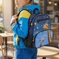 thumbnail image 3 of Jeiento Giraffe Lightweight Toddler School Bag for Preschool, 13.5 Inch Kids Backpack for 2-5 Year Old, 2 Front Zipper & 2 Mesh Side Pockets Bookbag, 3 of 7