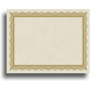 Blank Parchment Certificate Paper for Awards - Works with Inkjet/Laser Printers - Measures 8 1/2" x 11" - Gold Border -