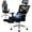 Black+Footrest, variant on COOLHUT Ergonomic Mesh Office Chair with Footrest, Big and Tall Computer Desk Chair with Adjustable Lumbar Support, Headrest and Armrest, High Back Home Office Chair for Workspace, 300LBS, Black