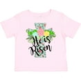 thumbnail image 3 of Inktastic He is Risen Floral Print Cross with Beautiful Flowers Boys or Girls Toddler T-Shirt, 3 of 5
