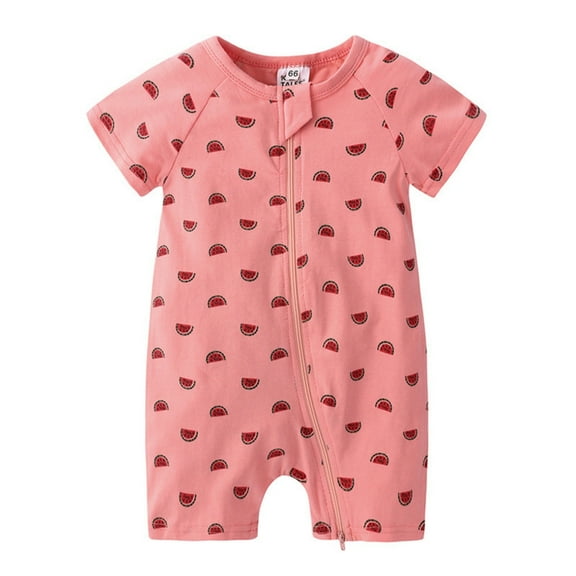 Generic Lightweight Baby Onesie Children'S Adorable Cartoon Triangle Jumpsuit Children's Clothes Baby Clothes Summer Male Crawling Clothes Girls One Pajamas Go Out Ha Clothes