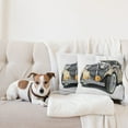 thumbnail image 4 of Ambesonne Cars Throw Pillow Cover 2 Pack, Vintage Vehicle Hand Drawn, 24", Eggshell Grey, 4 of 5