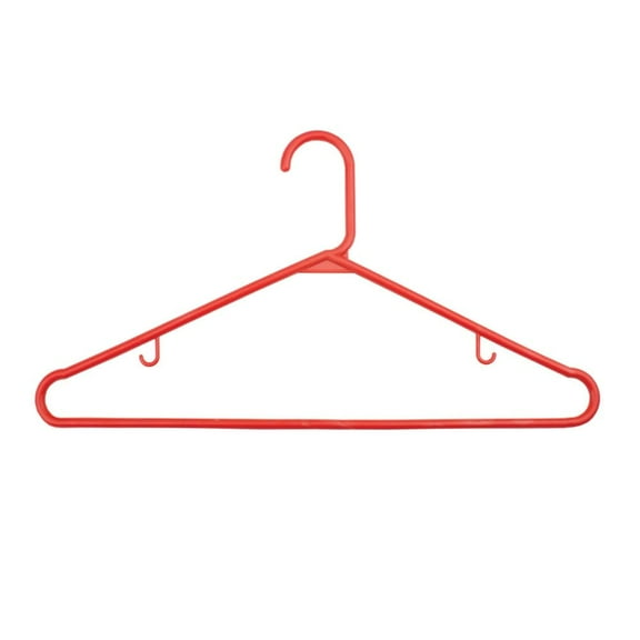 NAHANCO Plastic Tubular Hangers - 16 1/4" Red (Pack of 144)