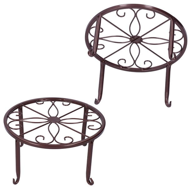 Taburete para Plantas Paquete de 2 Taburetes para Plantas Soporte para Macetas Soporte para Macetas Soporte para Plantas de Hierro Soporte Redondo para Macetas Base para Macetas ANGGREK Otros