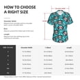thumbnail image 4 of Xecao Skull Cat for Women's V-Neck T-Shirts-Elegant Half-Sleeve Tops Perfect for Summer-Small, 4 of 5