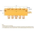 thumbnail image 4 of ZOUSSIQI Brass Oil Distributor 5/6 Way Adjustable Lube Oil Piston Distributor Lube Oil Piston Divider Valve Value Manifold Block for Centralized Lubrication System(1 in 5 Out) CA919-45392, 4 of 9