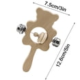 thumbnail image 2 of DPTALR Wooden Bear Baby Rattles Bracelet Teething Pain Relief Gifts Small Bell, 2 of 3