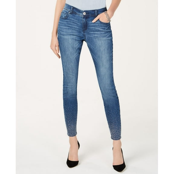 Studded Skinny Jeans Medium Indigo 14