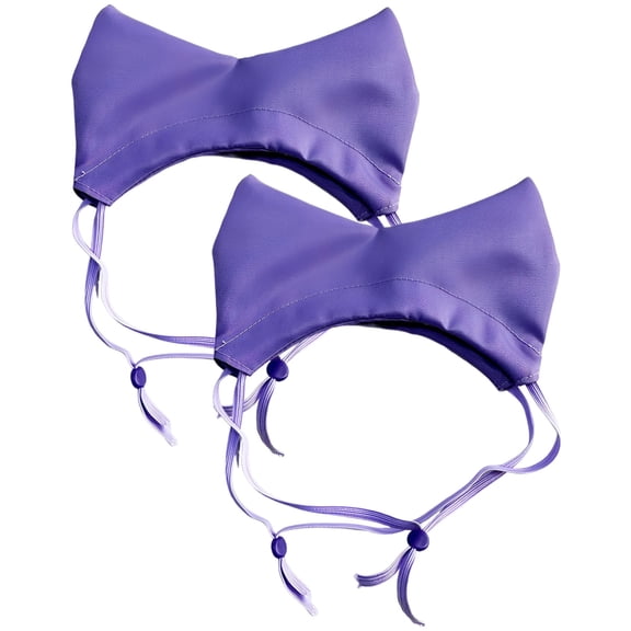 2 Pcs Cat Dog Shower Cap, Violet Pet Bathing Caps with Ear Protection, Adjustable Waterproof Grooming Caps for Small Medium Pets