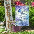 thumbnail image 5 of SM-XLHN Bless This Home Blue Hydrangea Butterfly Decoration Spring Summer Floral Garden Flag Outdoor Yard Flag 12" x 18", 5 of 6