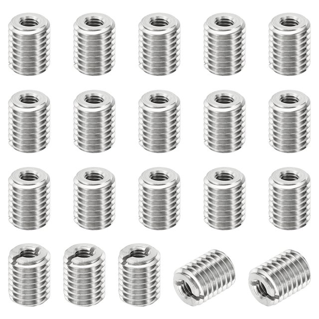 Unique Bargains Adaptateurs Filetage Manchon Réducteur Écrou 20pcs M12x1.75 Mâle à M6x1 Femelle Réparation Insert Écrou 15mm