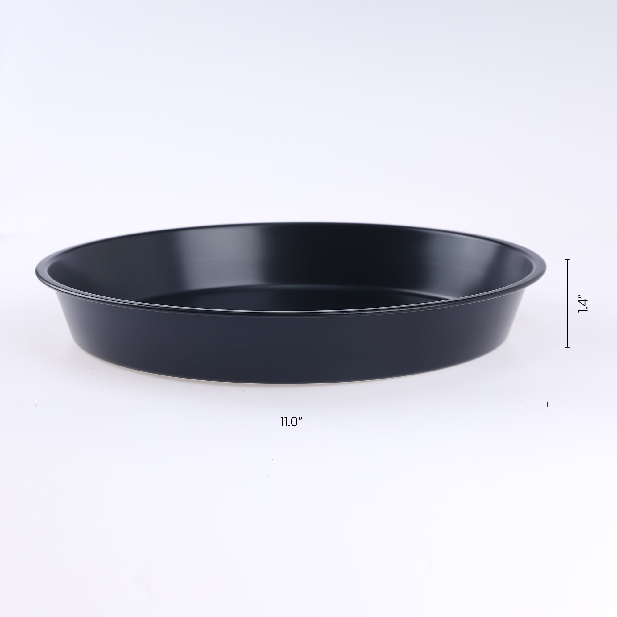 Unique Bargains 2 Pcs Round Cake Pans Baking Sheet Black 11.0*11.0*1.4in