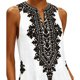 thumbnail image 5 of Vestido Cómodo de Mujer Zapatos sin Mangas Cuello en V Impreso Largo Vestido de Verano Casual, 5 of 8