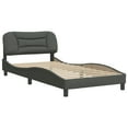 thumbnail image 3 of vidaXL Bed Frame with Headboard Mattress Foundation Bedroom Furniture Fabric, 3 of 12
