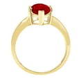 thumbnail image 2 of 2.5 ct Marquise Cut Natural Garnet Solitaire 18K Yellow Gold Womens Engagement Ring, 2 of 3