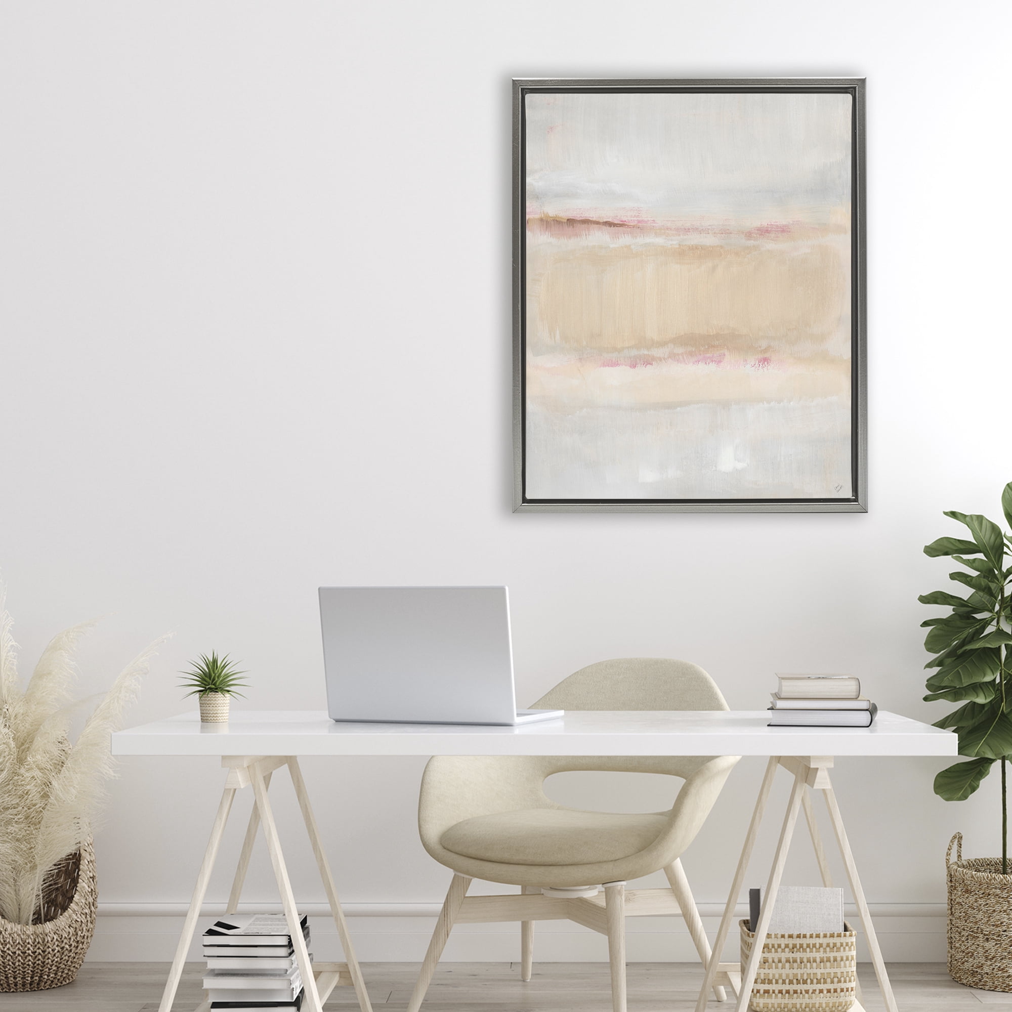 Stupell Industries Restful Misty Landscape Gray Framed Floater Canvas Wall Art, design by Lanie Loreth