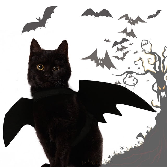 OULII Funny Dog Costumes Bat Wings Design Felt 1Set Pet Outfit
