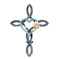 thumbnail image 2 of Homchy Atural Horsehsoe Cross with Heart Metal Wall Art Horseshoe Cross Outdoor Patio Home DecorHome Decor One Size, 2 of 3