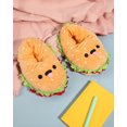 thumbnail image 3 of Hamburger Plush House Slippers - 1 Pair Hamburger Plush Slippers - Stuffed Indoor Slippers - Burger Plush - One Size - Cute Slippers Women, Men, and Kids, 3 of 4