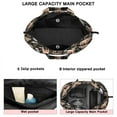 thumbnail image 3 of Black Highland Cow Girl Flower Pattern Travel Tote Bags for Women Carry On,Large Weekender Bags for Women Travel,Multi Functional Duffle Bag for Work,Shopping,Sports, 3 of 5