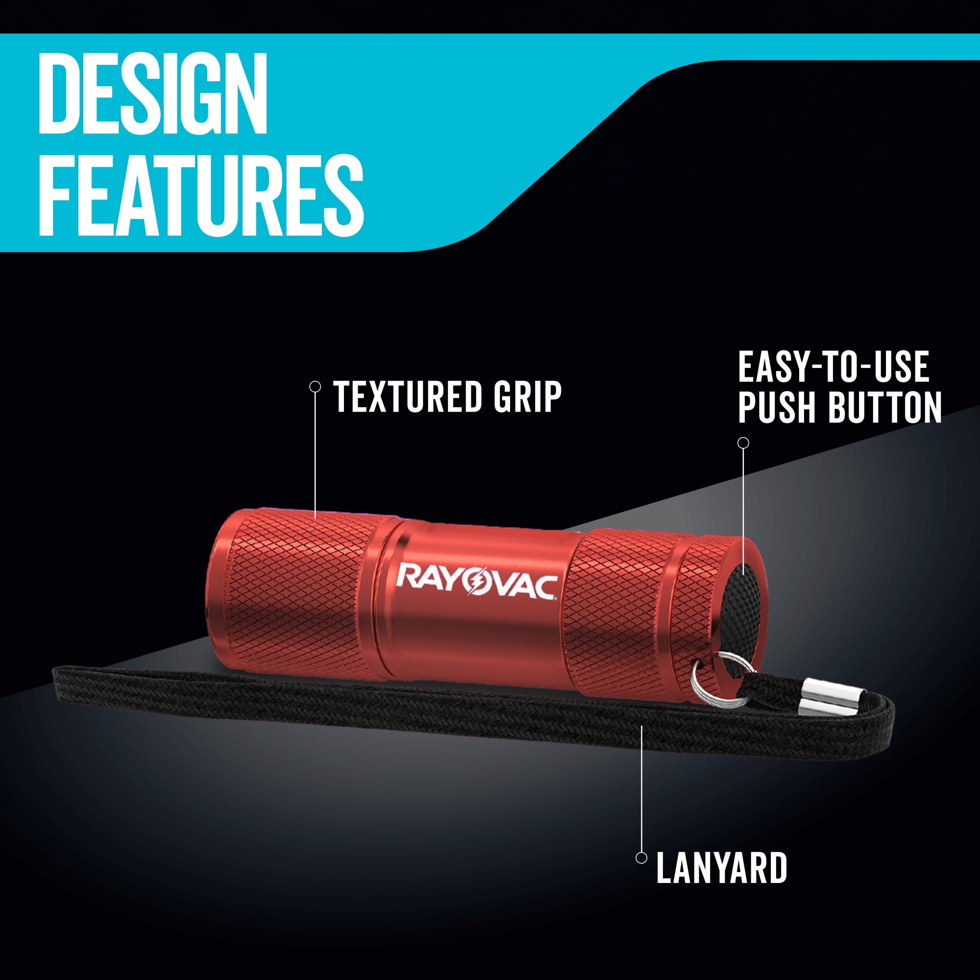 Rayovac Compact Metal LED Flashlight, 50 Lumens