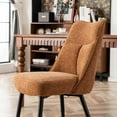 thumbnail image 2 of YOUNIKE Set of 2 Dining Chairs, Modern Minimalist Style, Soft Cushioned Kitchen Chairs, Armless Side Chairs, High Back Chairs, Caramel, 2 of 12