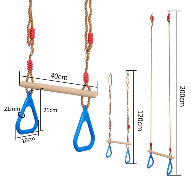 Trapeze Bar Kids Adult Indoor Outdoor Wooden Trapeze Swing Bar With ...