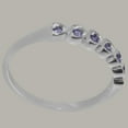 thumbnail image 4 of LBG British Made 14k White Gold Natural Amethyst Womens Promise Ring - 33 size options - Size 7.75, 4 of 9