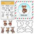 thumbnail image 3 of Mangocraft-troqueles de corte de Reno de Feliz Navidad, sello transparente, troqueles de Metal para álbum de recortes DIY, sello de silicona para tarjetas, decoración de álbumes, 3 of 4