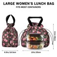 thumbnail image 5 of Pioneer Flower Floral Print Pattern Drawstring Lunch Bag Women - Drawstring Lunch Bag Insulated for Work Office - Stain-Resistant Large Lunchbags for Women with Multi-Pockets, 5 of 6