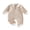 Khaki, variant on Cjfdfy Cute Baby Boy Spring Fall Winter Clothes Bewborn Baby Boy Going Home Outfit 0 3 6 12 18 Months Textured Collared Romper Long Sleeve Half Button-up One Pieces Jumpsuit
