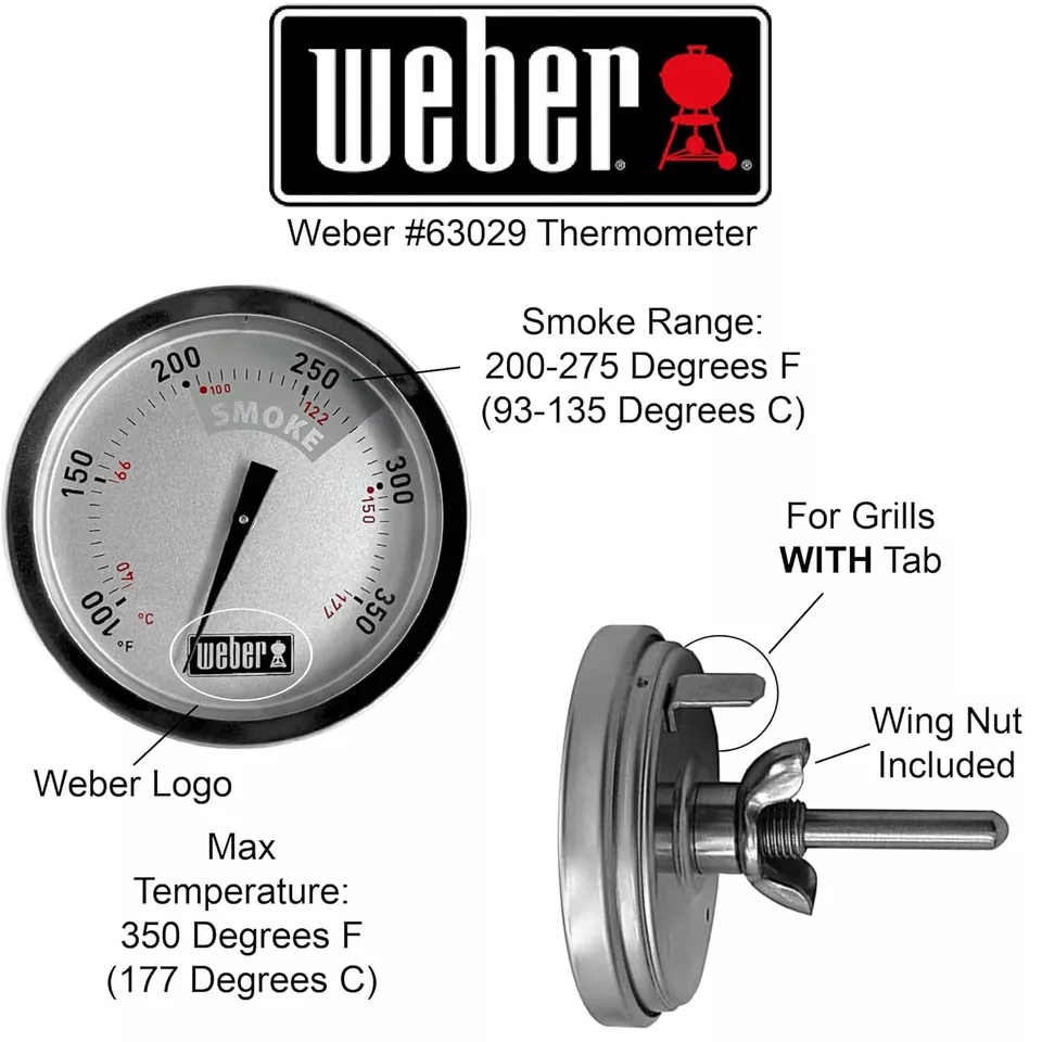 Weber 63029 Temperature Gauge for 22.5" Smokey Mountain Cooker