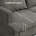 thumbnail image 4 of HOMCOM 54.3" Loveseat Sofa, Small Couch with Cushions, Dark Grey, 4 of 10