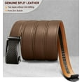 thumbnail image 3 of Mens Ratchet Belt,Leather Adjustable Slide Belt For Gift Mens Dress Casual 1 3/8",Size Adjustable, 3 of 8