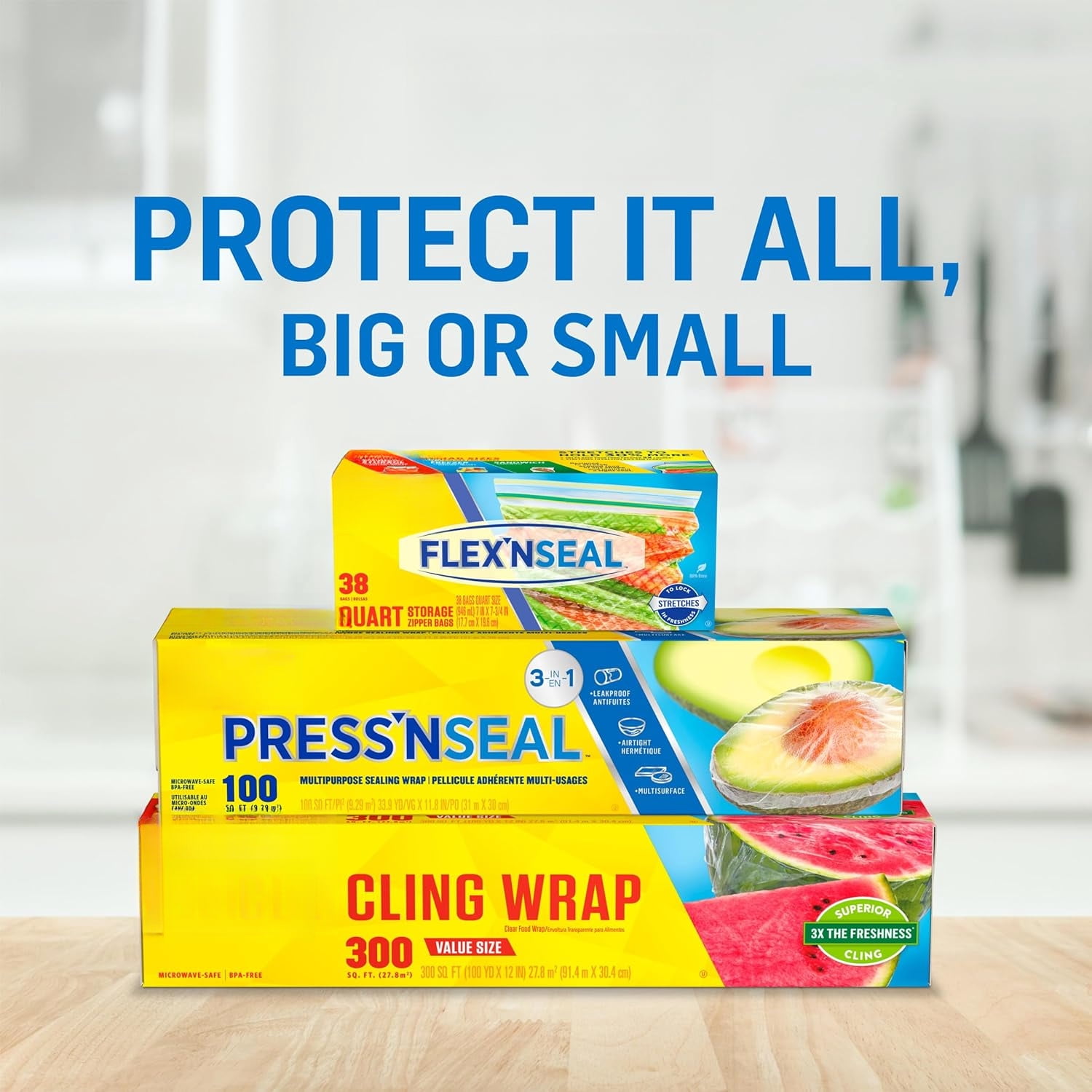 Press'N Seal Food Plastic Wrap, 70 Square Foot Roll (Package May Vary)