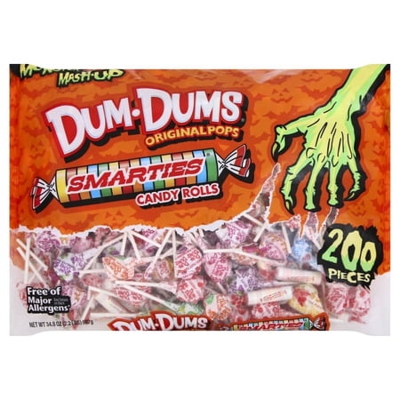 Dum Dums Original Pops & Smarties Candy Mix - 200 Piece Bag