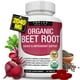 thumbnail image 1 of Organic Beet Root Powder Tablets - 2040mg Natural Nitric Oxide Beets to Support, Energy, Black Pepper Better Absorption, Non-GMO, for Men Women, 90 Tablets, 1 of 5