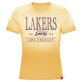 thumbnail image 2 of Women's Sportiqe Gold Los Angeles Lakers Arcadia Sun-Dipped T-Shirt, 2 of 3