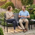 thumbnail image 2 of Outsunny Outdoor Garden Bench, 44 in Metal Patio Park Bench, Grey, 2 of 10