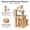 Grey, variant on Solid Wood Beige Pet Stairs With Transformable Ramp, 20 Inch Steps For Dogs And Cats