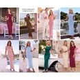 thumbnail image 5 of PRETTYGARDEN Women Summer Dress , Short Sleeve Ruched Bodycon Maxi Dresses, Elegant Cocktail Wedding Guest Party Outfit, 5 of 8