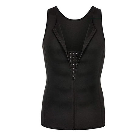 

Men Waist Trainer Corset Vest for Weight Loss Hot Neoprene Body Shaper with Zipper Tank Top