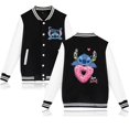 thumbnail image 1 of Y2k 90s Stitch Disney Sudadera con capucha chaqueta de béisbol hombres mujeres sudadera niños niñas chaquetas Harajuku ropa de calle abrigos universitarios, 1 of 1